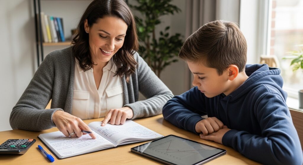 One-on-one tutoring helping a student falling behind in classwork regain confidence
