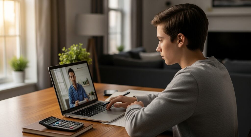 Within the section discussing online math tutor and flexible learning support