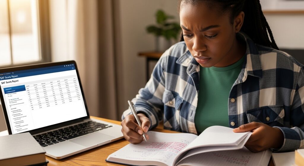 Student reviewing mistakes to overcome SAT Myths and improve scores