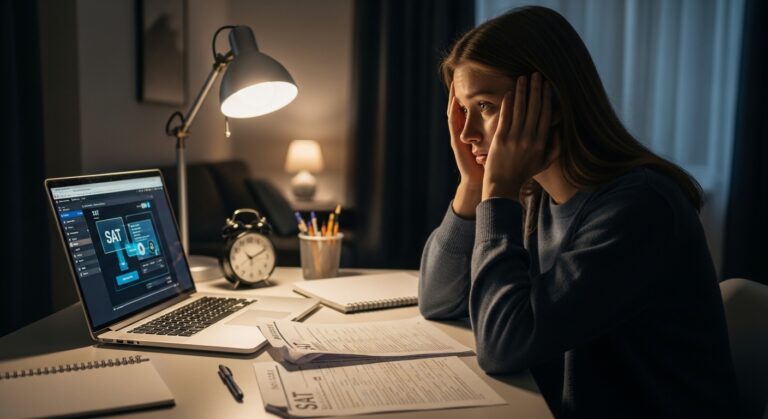 Student overwhelmed during SAT Prep due to last-minute cramming
