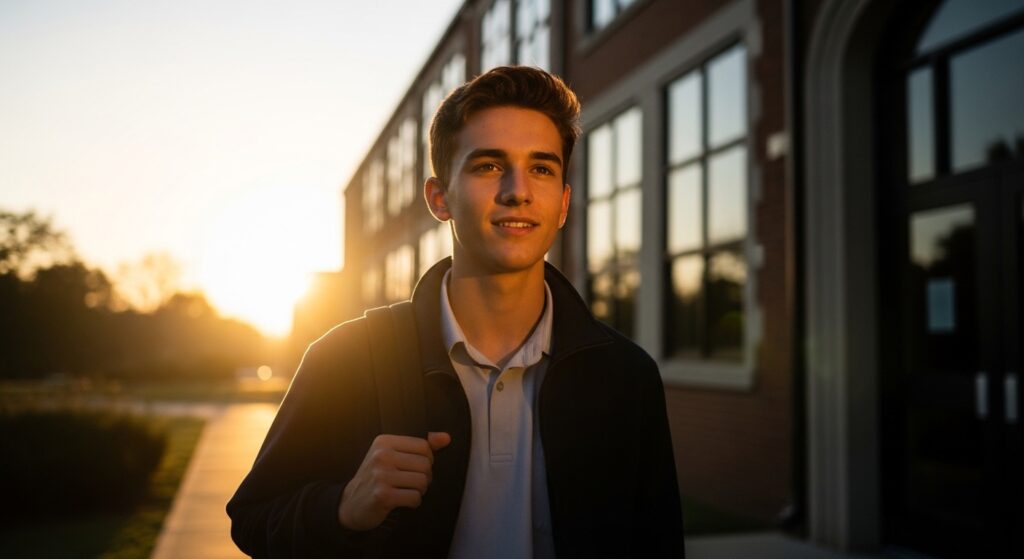 Confident student prepared for exam after structured SAT Prep support