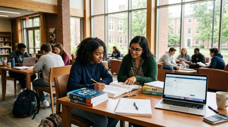 Students improving SAT Scores with one‑on‑one tutoring